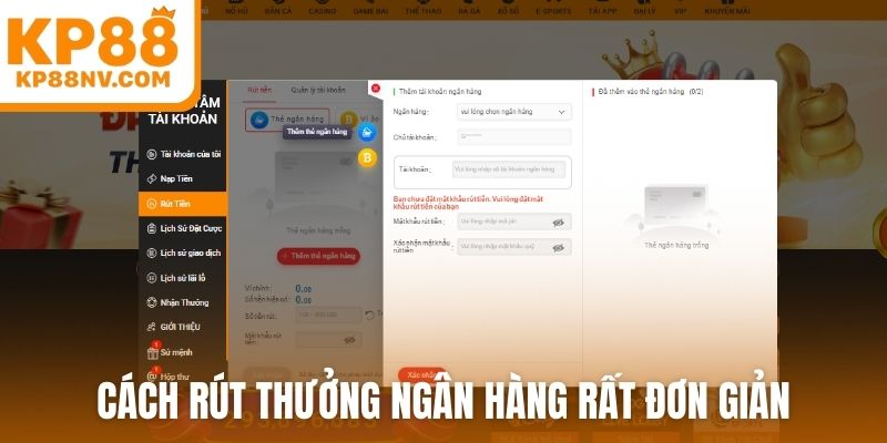 Cách rút thưởng ngân hàng rất đơn giản